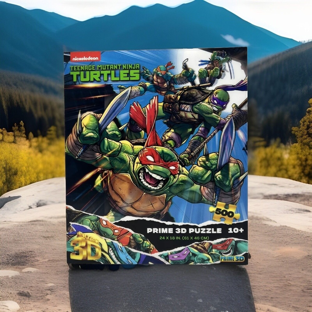 Nickelodeon Prime 3D Puzzle Teenage Mutant Ninja Turtles 500 Piece 24"×18" NEW